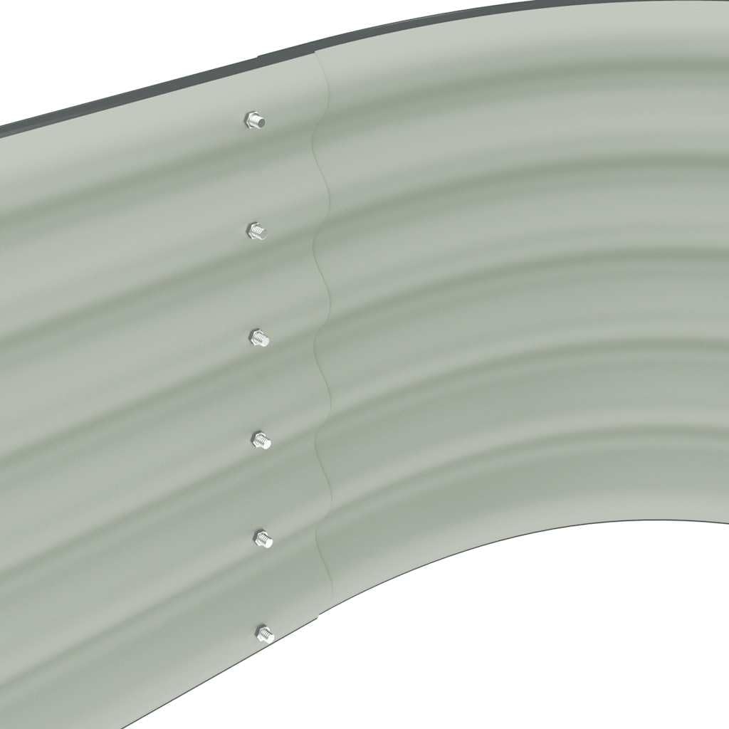 vidaXL Letto Rialzato da Giardino 160x80x44cm Acciaio Zincato Grigio Fioriera
