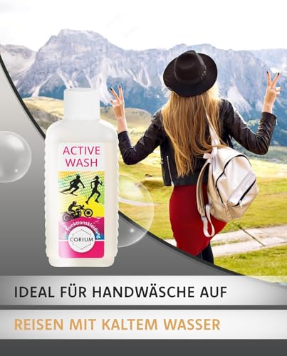 Corium | Spezialwaschmittel für Funktionskleidung, für Hand- & Maschinenwäsche, effektive Reinigung bei 20 Grad, 250ml