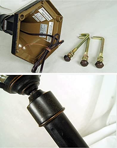 Farol de Exterior E27 con cristal protector y diseño de pie moderno 6