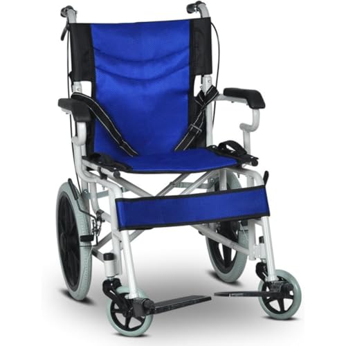 Tufduzoプッシュ式多機能車いす 軽量トロリー 両用プッシュ式折りたたみモビリティスクーター 介助・移動用 コンパクト収納 15cm前輪 38cm後輪 コンパクト収納 滑り止め付き (C)