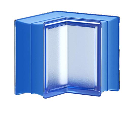 Bloque de Vidrio Minicollection Artic Blueberry Esquina, 14.5 X 14.5 X 8