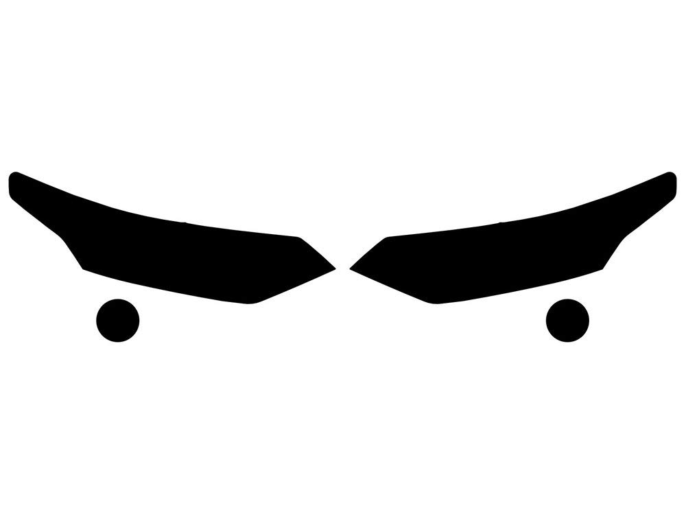 Rvinyl Headlight Tint Covers Compatible with Chevrolet Traverse 2018-2021 - Blackout Smoke