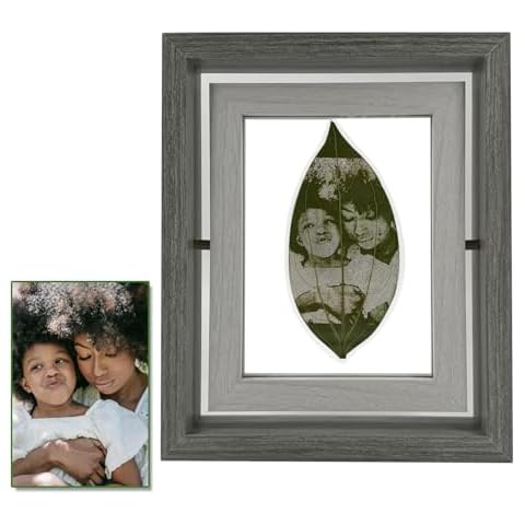 Clickslock Mothers Day Gifts For Mom, Custom Leaf Carving Photos with Gift Box Cards, Personalized Leaf Photos with Frames, Birthday Gifts for Mom Grandma from Daughter, Son, Kids Cover