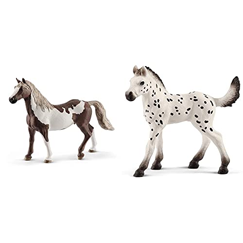 SCHLEICH 13885 - Paint Horse Wallach & 13890 - Knabstrupper Fohlen