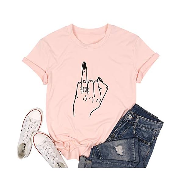 Bride-T-Shirt-Finger-Diamond-Ring-Wedding-Honeymoon-Shirts-Women-Engagement-Announcement-Vacation-Party-Tees-Tops-Shirt Bride T Shirt Finger Diamond Ring Wedding Honeymoon Shirts Women Engagement Announcement Vacation Party Tees Tops Shirt (M, Pink)