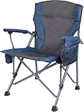REDCAMP Oversized Folding Camping Chair for Heavy People 200kg, Deluxe Large Heavy Duty Garden Chair fo! Adults Outdoor Travel Picnic Fishing, Blue