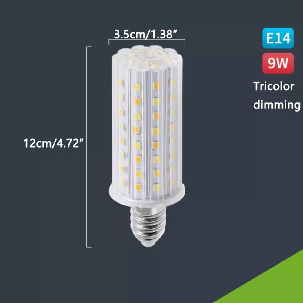 Paquete de 2/10 Bombillas Led de Maíz para el Hogar E14 de 9 W, Bombillas de Maíz de Tornillo Pequeño, Bombilla Led E14 de Ahorro de Energía, No Regulable, sin Parpadeo, Bombilla de Araña/10