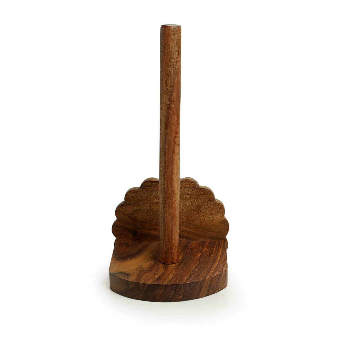 ExclusiveLane 'The Dancing Peacock' Hand Carved Kitchen Paper Roll Stand in Sheesham Wood - Kitchen Tissue Roll Holder Decorative Kitchen Napkin Roll Holder Wooden Napkin Stand — Amazon image 5