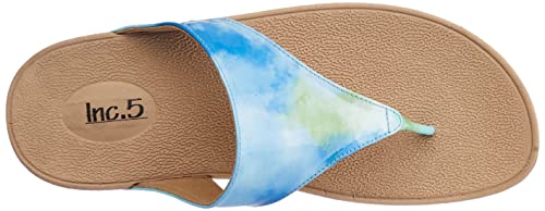 Image of Inc.5 Women Blue T-Strap Wedges Sandal