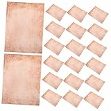 DIKACA 50 Blatt Vintage Briefpapier Retro Scrapbook Papier Beidseitig Bedruckbar Hochwertiges Kraftpapier für Schreiben Drucken Basteln Einladungen Lebensläufe Elegant Altmodisches Design