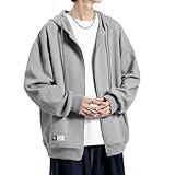 [Fasshonrida] ジップパーカー メンズ ジップアップ トレーナー 人気 秋服 鹿の子 ニット ぱーかー 薄手 軽量 フルジップ スウェットシャツ 男女兼用 フード付き とれーなー 吸水速乾 ストレッチ スエット ドライ カノコ 長袖 トップス カジュアル ライトアウター オシャレ 上着 羽織り かっこいい服 フーディー 春 秋 gray 3XL