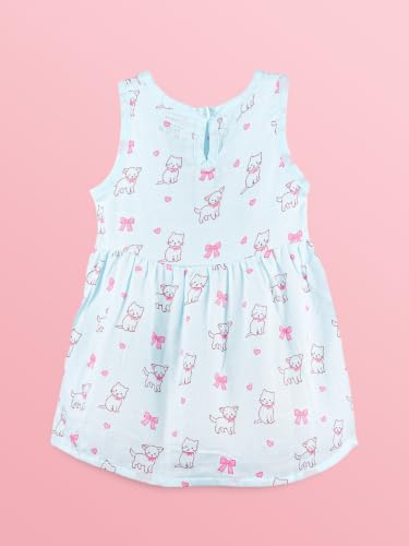 Image of Kidbea Bamboo Cotton Baby Girl Dress, Sleeveless Casual Wear Girls Frock