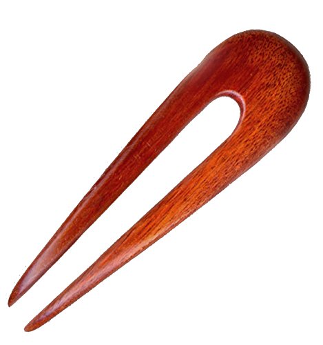 Baerreis Hair Fork, Handmade, Mini Rosebud Style, Small Bun, Fine Hair USA (cardinal wood)