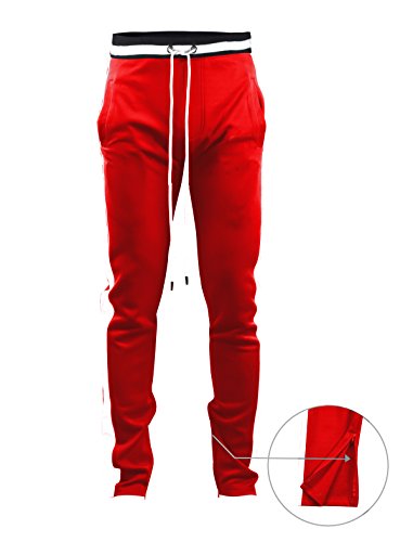 Image of SCREENSHOT Screenshotbrand Mens Hip Hop Slim Fit Track Pants - Athletic Jogger Bottom with Side Taping