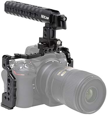 NITZE Z6/Z7 Camera Cage for Nikon Z6/Z7 with Top Handle, Cold Shoe and HDMI Cable Clamp - NHT01