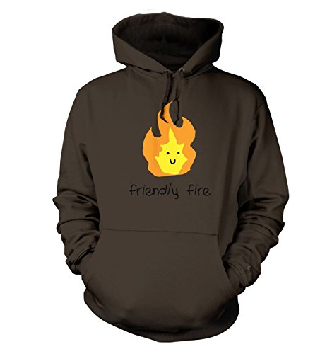 Sweat à capuche Amical Fire marron XL idéal pour les soirées fraîches