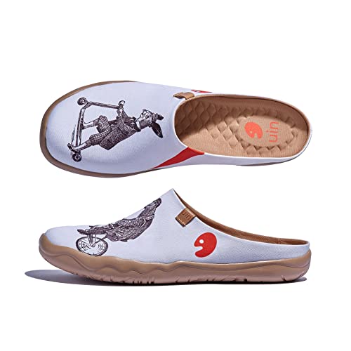 UIN Men's Painted Slipper Lightweight Comfort Mules Walking Casual Household Slip Ons Art Travel Shoes Malaga2