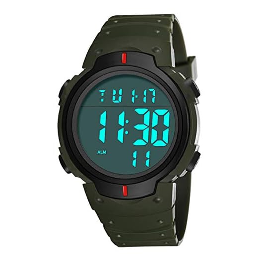 Reloj de los Hombres, mxdmai Hombres de la Moda Reloj Deportivo Digital LED de Pantalla Grande de la Cara Relojes Militares y Casual Impermeable Luminoso cronómetro Reloj de Lectura fácil para los es