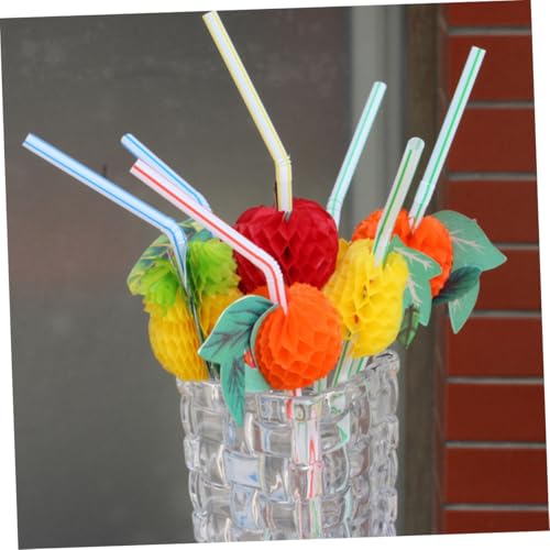 Pitillos desechables coloridos 3D 24 pcs plástico fiesta miniatura 3