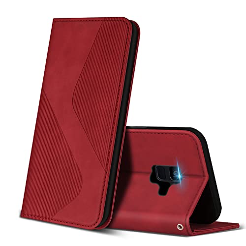 ZONNAVI Coque pour Samsung Galaxy A6 2018, Premium Étui Housse en Cuir de Protection avec [Emplacements Cartes] [Magnetique], Clapet Folio Portefeuille pour...