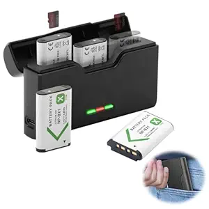 Azonee NP-BX1 Charger & Battery, 3-Channel Type-C Charger Set & Battery (2 Pack) for Sony NP-BX1
