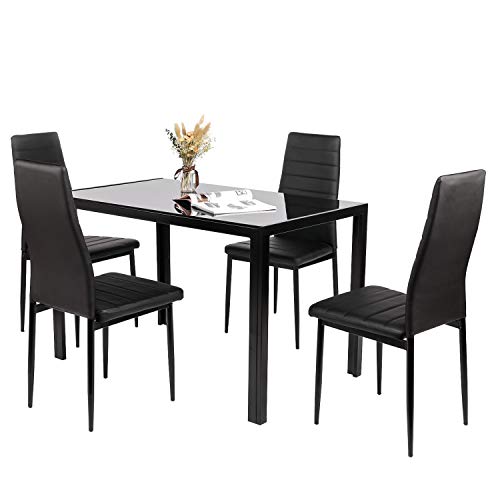 BAHOM 5 Piece Kitchen Dining Table Set for 4,...