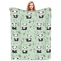 amepay Cute Baby Pandas Blanket Gifts for Panda Lover Adults Kids Girls Cartoon Flannel Throw Blankets Soft Fuzzy Lightweight for Home Decor Couch Bed Sofa 50x40 Inches