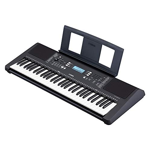 Image of Yamaha PSR-E373 EPY 61-Key Educational Keyboard Pack with Power Supply, Bolt-On Stand, Headphones, USB Cable, and Instructional Software, w YAM PSRE373