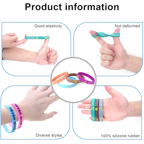 Harborway DST-SILICONE-WRISTBANDS Custom Rubber Bracelets 10/30/50/100 Pcs Personalized Silicone Wristbands thumb #4