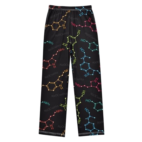 ZZXXB Chemical Formulas Print Boys Long Pants Soft Trousers Elastic Waist Kids Lounge Bottoms with Pockets S-XL