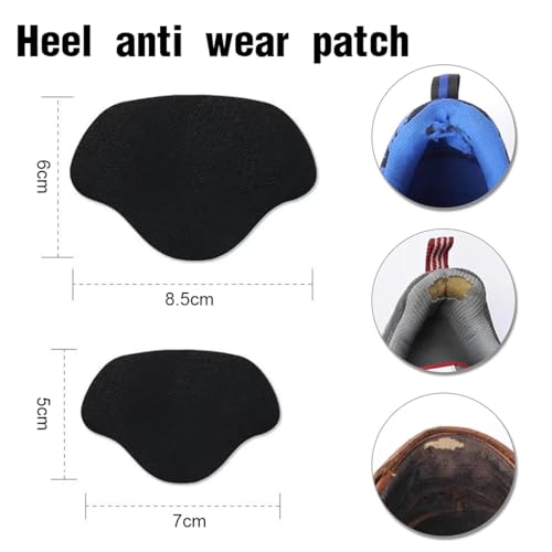LYQNIHOB Schuh Ferse Patches – Packung mit Sneaker-Reparaturflicken, 4 Paar Selbstklebende Fersenreparatur für Leder- oder Sportschuhe in 2 Farben, Schützen Sie die Ferse Ihrer Schuhe!