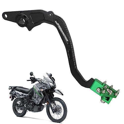 Image of JFG RACING Motorcycle Folding Rear Brake Pedal Foot Lever CNC For KLR 650 KLR650 1987-2018 ADV Green