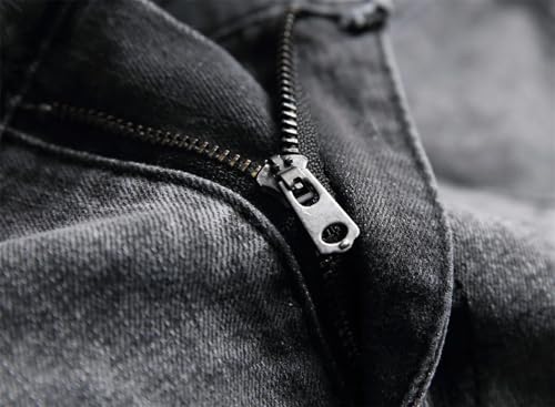 Men Mid Waist Stretch Jeans Vintage Washed Skinny Straight Ankle Length Trousers Folds Denim Pencil Pants4