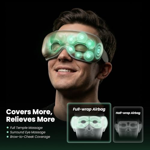 Image of BOB AND BRAD Eye Massager with Heat and Cooling, FSA Eligible HSA Eligible, Eye Massager for Migraine, Heated Eye Mask for Dry Eye Headache Relief Sleep Improve, Ideal Fathers Day Dad Gifts
