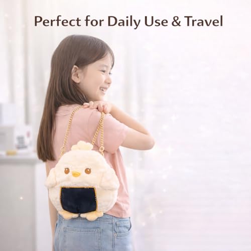 Image of Cute Tiger Plush Sling Bag for Kids | Soft Toy Shoulder Bag with Adjustable Strap | Lightweight Animal Backpack for Boys & Girls | Travel & Gift Bag - Black & White