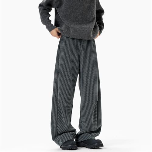 Seidarise Men's Wide - Leg Textured Pants, Loose Fit with Unique Waffle Pattern, Versatile for Casual Wear4