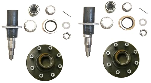 Everything for trailers, RVs and trucks and more - 7000# Build Your Own trailer For Axle Kit w/8 x 6.5 Lug Hubs FLANGED Round Spindle (FS1XN-3085)