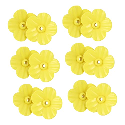 BCOATH 20Pcs Flower Bird Feeder Accessories Replaceable Plastic Hummingbird Feeding Ports for Outdoor Bird Feeding Decor Easy to Assemble Design