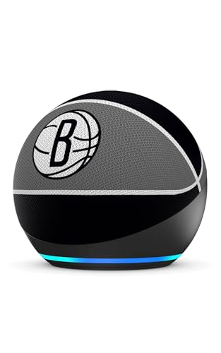 Image of Amazon Echo Dot (newest model) | Officially Licensed NBA Limited-Edition | Brooklyn Nets
