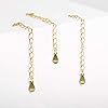 LANCHARMED 3 Pcs Necklace Extender, 925 Sterling Silver Extension for Jewelry Necklace Bracelet Anklet Extenders for Women Jewelry Making Chains 2 inch, Gold