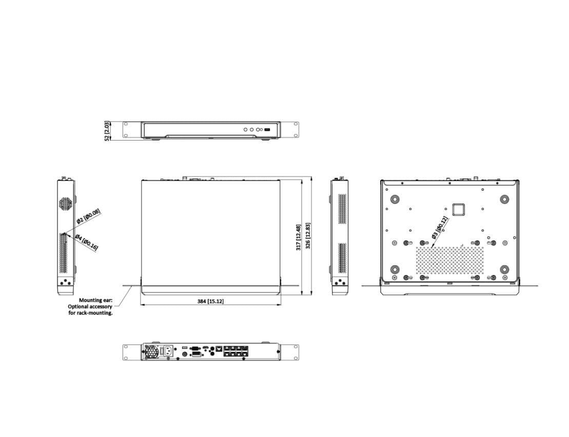 HIKV DS-7608NI-M2/8P Serie M 8K 8 canali 8 PoE NVR, risoluzione fino a 32 MP, funzioni Smart VCA e POS, larghezza di banda in entrata 128 Mbps, H.265+, 2 SATA, Plug & Play integrato, versione