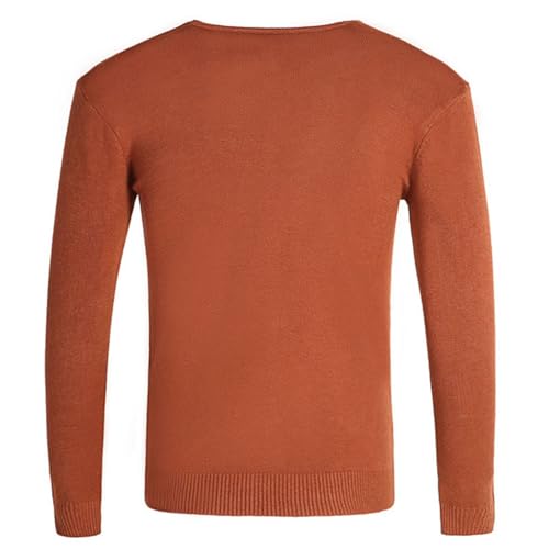 Mens V Neck Long Sleeve Sweaters Lightweight Knit Comfort Basic Sweater Casual Solid Stretch Slim Fall Winter Pullover3