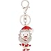 Produktbild ppaphh Schlüsselbund Schlüsselkette Handschuh Schlüsselbund Metall-Schlüsselring Diamant-Schlüsselbund Autoschlüssel Zubehör Personalisierter Schlüsselring Santa Claus