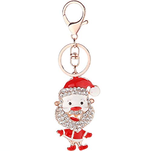 Preisvergleich Produktbild ppaphh Schlüsselbund Schlüsselkette Handschuh Schlüsselbund Metall-Schlüsselring Diamant-Schlüsselbund Autoschlüssel Zubehör Personalisierter Schlüsselring Santa Claus