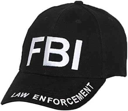 Law Enforcement FBI Brass Buckle Adjustable Hat