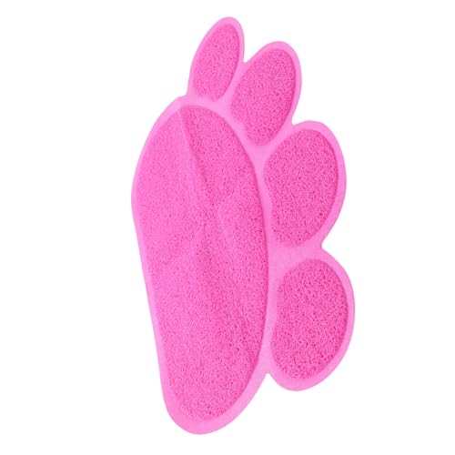 ROMISBABA 猫トイレ漏れ防止マット 子猫のおもちゃ 猫のおやつ 猫の自動給餌器 猫ボウル フードウォーター用ペットマット 滑り止めペットマット 猫ドッグフードパッド 猫砂敷物 塩ビ Rosy