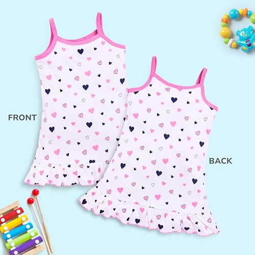 Image of LuvLap Baby Girl 100% Cotton Sleevless Girls Frock Pack of 3