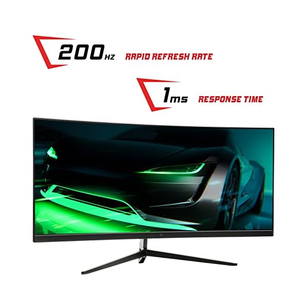 Itek Monitor GGC - 30" Curved R1800, WFHD 2560x1080 UltraWiide, VA, 200Hz, 21:9, 1ms MPRT, 3xHDMI, DP, Audio, HDR Ready, Adapt Sync, Negro - Image 4