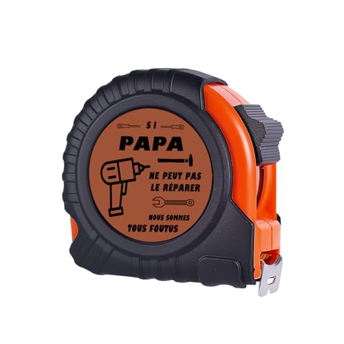 Lueaurra Cadeau Fete des Peres pour Papa, Mètre à Ruban pour Papa, Cadeau d'anniversaire Noël pour Papa, Mètre à Ruban de 5 Mètres en Cuir Véritable Cadeau pour Papa