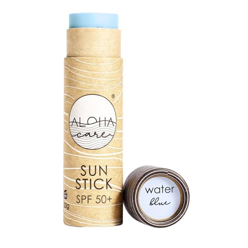 Aloha Sun Stick LSF 50+ · Mineralischer Sonnencreme Stick für Surfen & Wassersport · Sunblocker Gesicht · Wasserfest, Riffsicher & Plastikfrei · 20g (Blau)